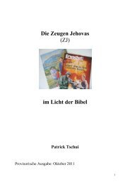 Die Zeugen Jehovas (ZJ) im Licht der Bibel - Bibelkreis.ch