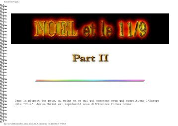 Noël et le 11/9: part 2 - Bibleetnombres.free.fr