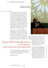 Innovation durch Kooperation - Bibliotheksforum Bayern