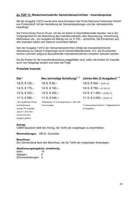 Protokoll der GR-Sitzung 2012-06-21 (525 KB ... - Biedermannsdorf