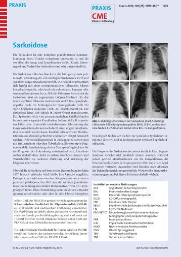 Sarkoidose - Berner Institut für Hausarztmedizin BIHAM - Universität ...