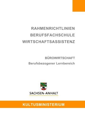 Bürowirtschaft - Landesbildungsserver Sachsen-Anhalt