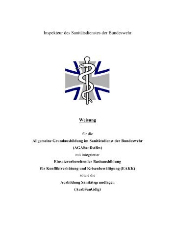 Allgemeine Grundausbildung im Sanitätsdienst ... - Bildung — BRK