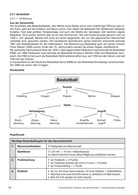 Handbuch der Sportmethodik.indd - Bildungsverlag Lemberger