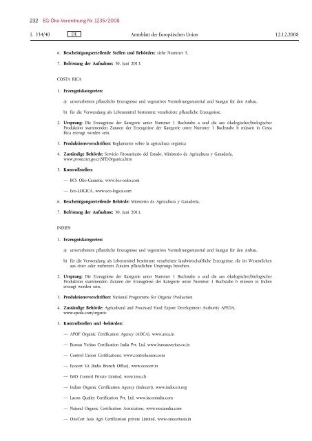 EU-Verordnung Ökologischer Landbau - 3. Auflage ... - bio.inspecta