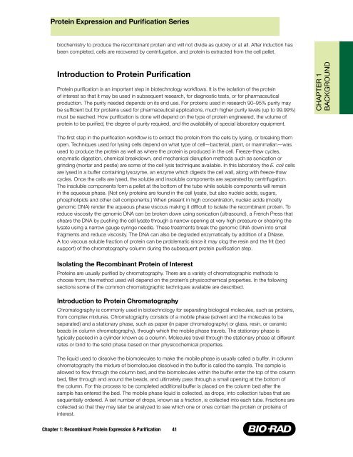 Protein Expression and Purification Series - Bio-Rad