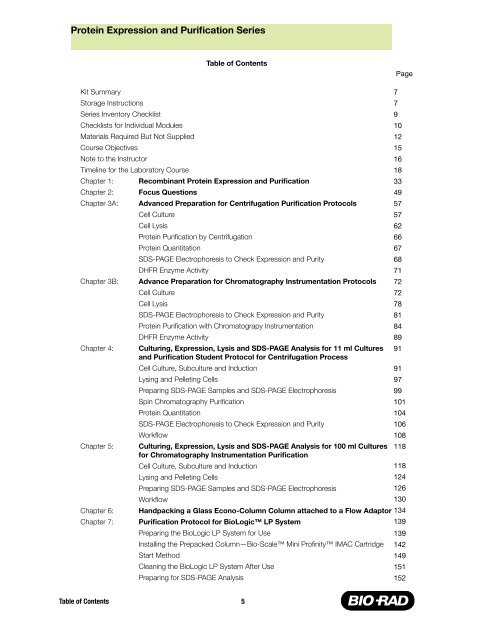 Protein Expression and Purification Series - Bio-Rad