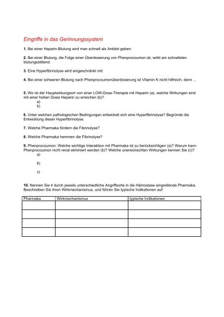 2.Klausur - Biochemie - Nachhilfe