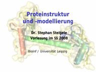 Proteinstruktur und -modellierung - Bioinformatics Leipzig ...