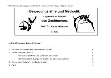 4.1. Grundfragen der Sportart "Turnen" - Biowiss-sport.de