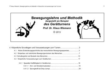 4.4. Körperliche Voraussetzungen zum Turnen - Biowiss-sport.de