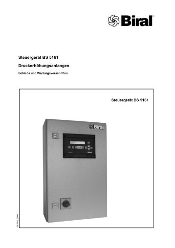 Steuergerät BS 5161 Druckerhöhungsanlangen - Biral