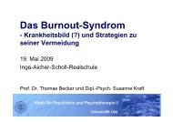 Das Burnout-Syndrom