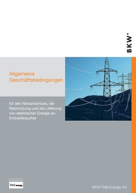 Allgemeinen Geschäftsbedingungen - BKW Energie AG