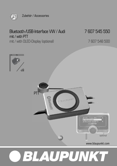 Bluetooth-/USB-Interface VW / Audi 7 607 545 550 - Blaupunkt