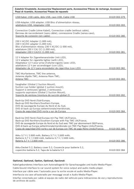 Technische Info 2006 - Blaupunkt