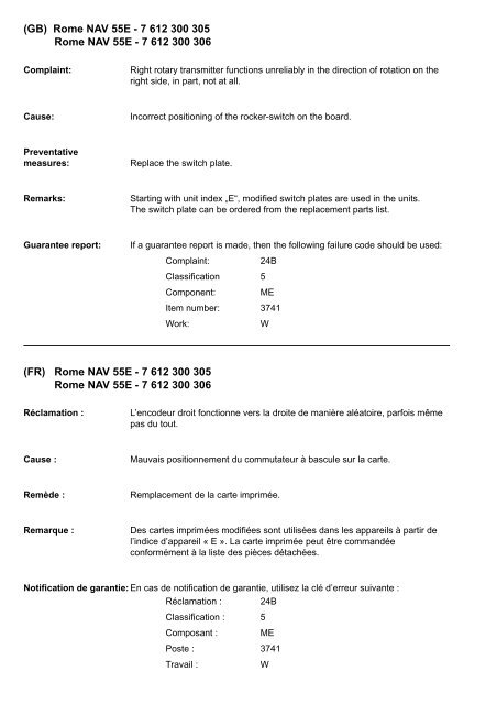 Technische Info 2006 - Blaupunkt