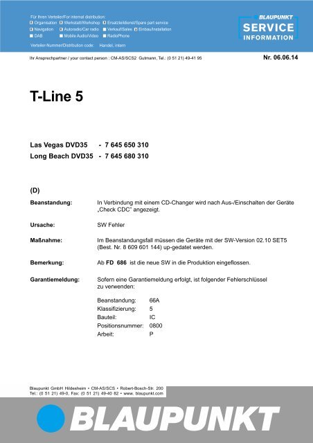 Technische Info 2006 - Blaupunkt