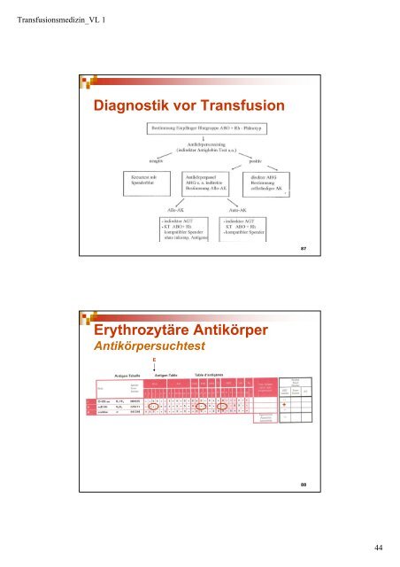 Schwerpunkte - Institut für Transfusionsmedizin