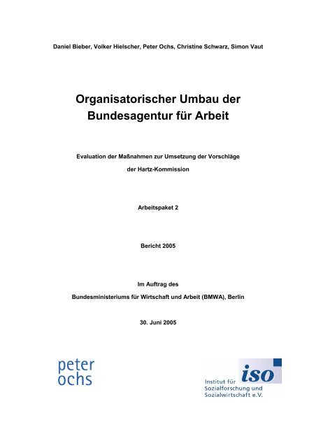 Organisatorischer Umbau Der Bundesagentur Fur Arbeit Pdf 3mb