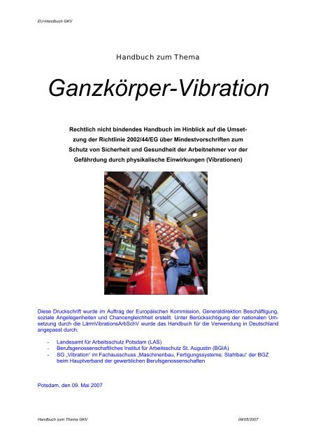 Handbuch Ganzkörper-Vibration - Bundesministerium für Arbeit und ...