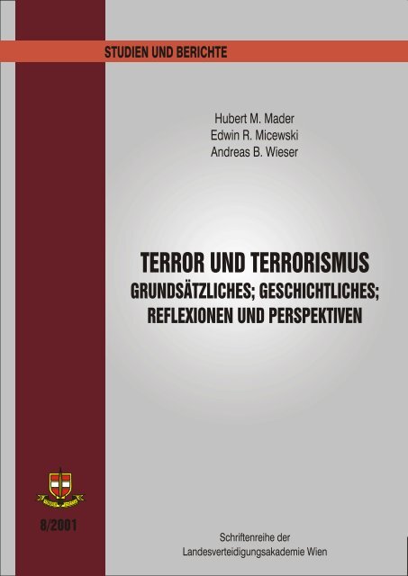 TERROR UND TERRORISMUS –