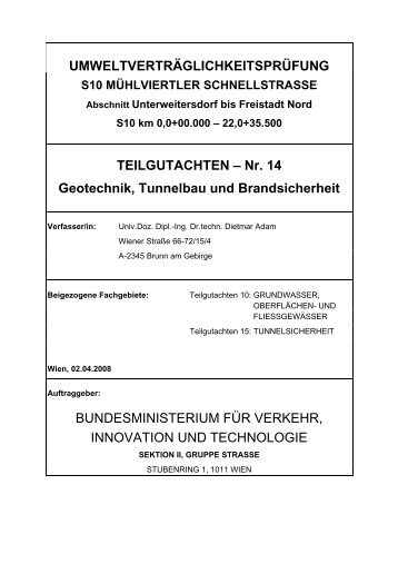 Teilgutachten 14 Geotechnik (pdf 1,0 MB) - Bundesministerium für ...