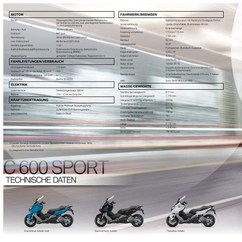 Katalog C 600 Sport C 650 GT - BMW Motorrad