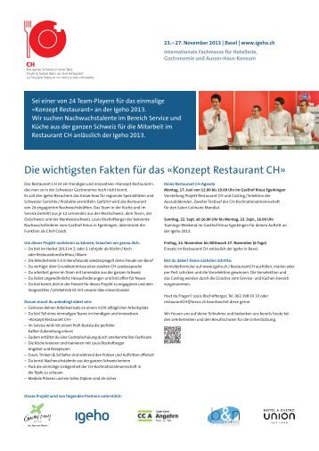 Konzept Restaurant CH - B&N Service AG