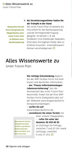 Junior Future Plan - BNP Paribas Fortis
