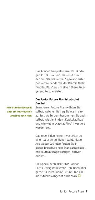 Junior Future Plan - BNP Paribas Fortis