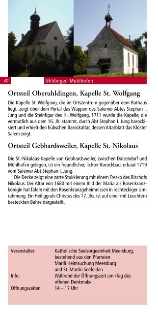 Tag des offenen Orte der Einkehr und des Gebets im Bodenseekreis