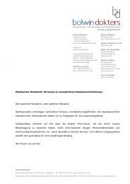 Hinweise zu anwaltlichen Mandatsverhältnissen - bolwindokters