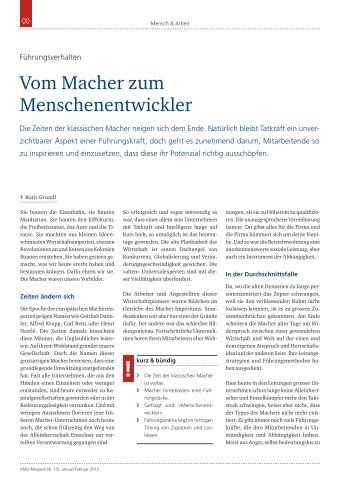 Vom Macher zum Menschenentwickler - Boris Grundl