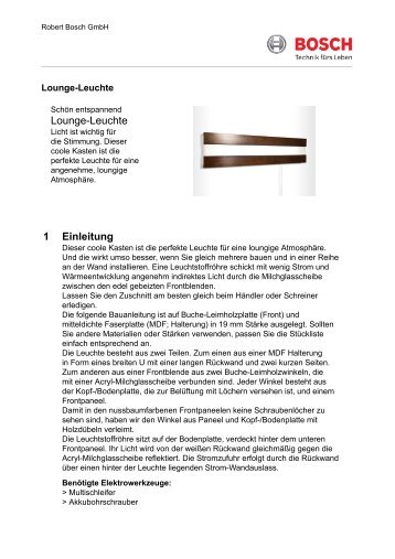 PDF Download - Bosch Elektrowerkzeuge für Heimwerker