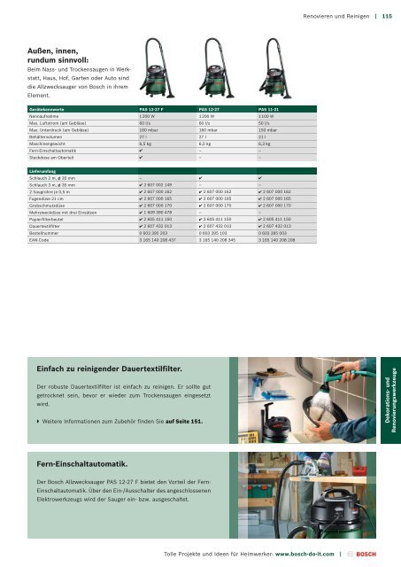 Download (PDF - 34,3 MB) - Bosch Elektrowerkzeuge für Heimwerker