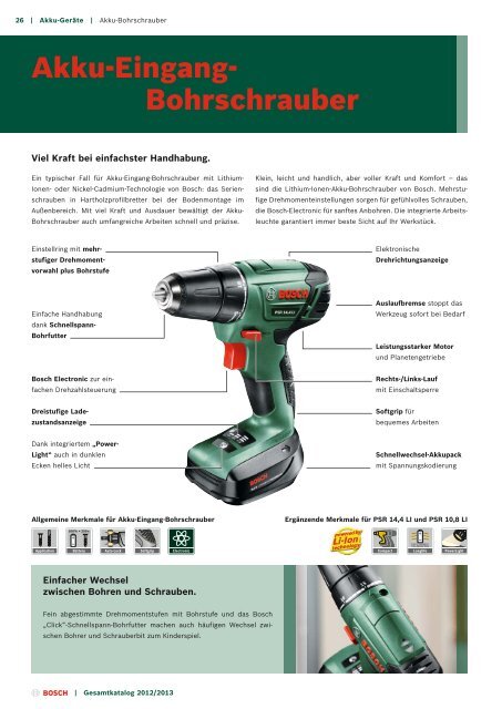 Download (PDF - 34,3 MB) - Bosch Elektrowerkzeuge für Heimwerker