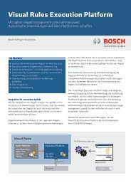 Visual Rules Execution Platform - Bosch Software Innovations