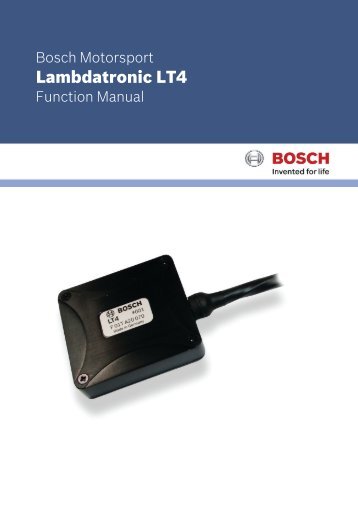 Lambdatronic LT4 - Bosch Motorsport