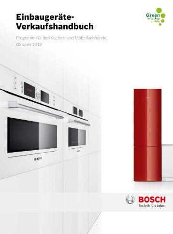 Einbaugeräte Verkaufshandbuch Oktober 2012 - Bosch