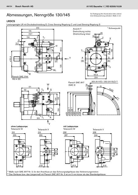 Axialkolben-Verstellpumpe A11VO - Bosch Rexroth