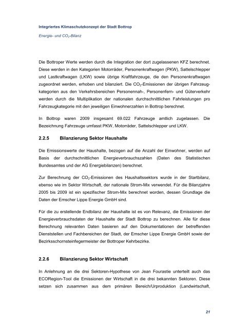 Langfassung des Integrierten Klimaschutzkonzeptes der Stadt Bottrop