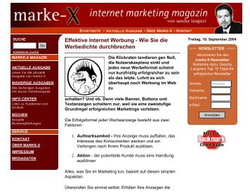 Effektive Internet Werbung - Wie Sie die Werbedichte ... - brainGuide