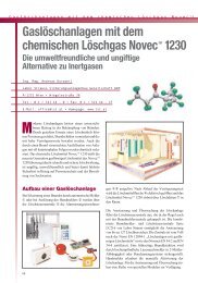 Gaslöschanlagen mit dem che mischen Löschgas NovecTM 1230