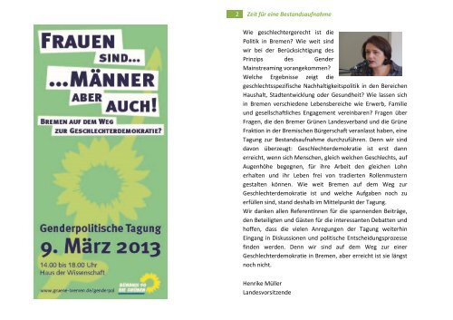 2 Zeit für eine Bestandsaufnahme Wie geschlechtergerecht ist die ...