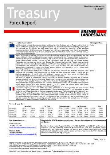 Forex Report 20111013 - Bremer Landesbank