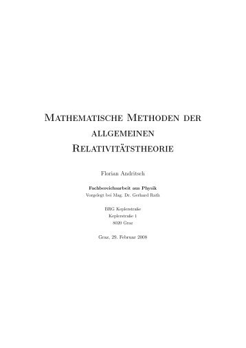 Mathematische Methoden der allgemeinen ... - AM BRG Kepler