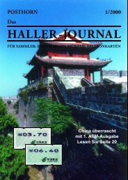 HALLER-Journal 2000 Ausgabe 1 (1.91 MB) - Briefmarken HALLER