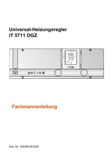 Universal-Heizungsregler IT 5711 OGZ Fachmannanleitung