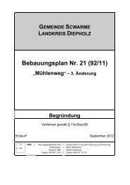 Bebauungsplan Nr. 21 (92/11) - Samtgemeinde Bruchhausen-Vilsen